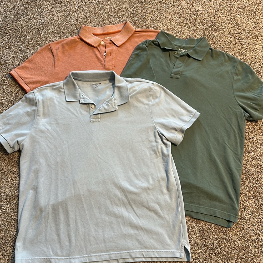 Bundle of 3 Old Navy Pique Men's Polo Shirts